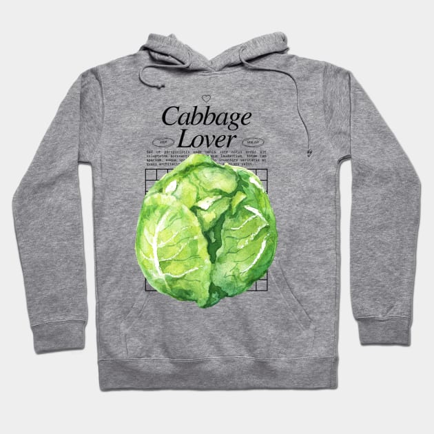 Cabbage - Veggies Lover Design Hoodie by Millusti